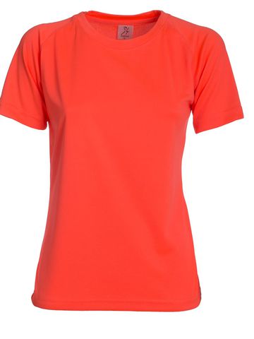 T-Shirt Running Women - COFL-FLUO CORAL
