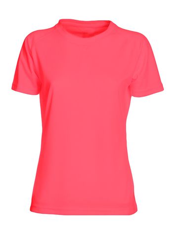 T-Shirt Running Women - PIFL - PINK FLUO