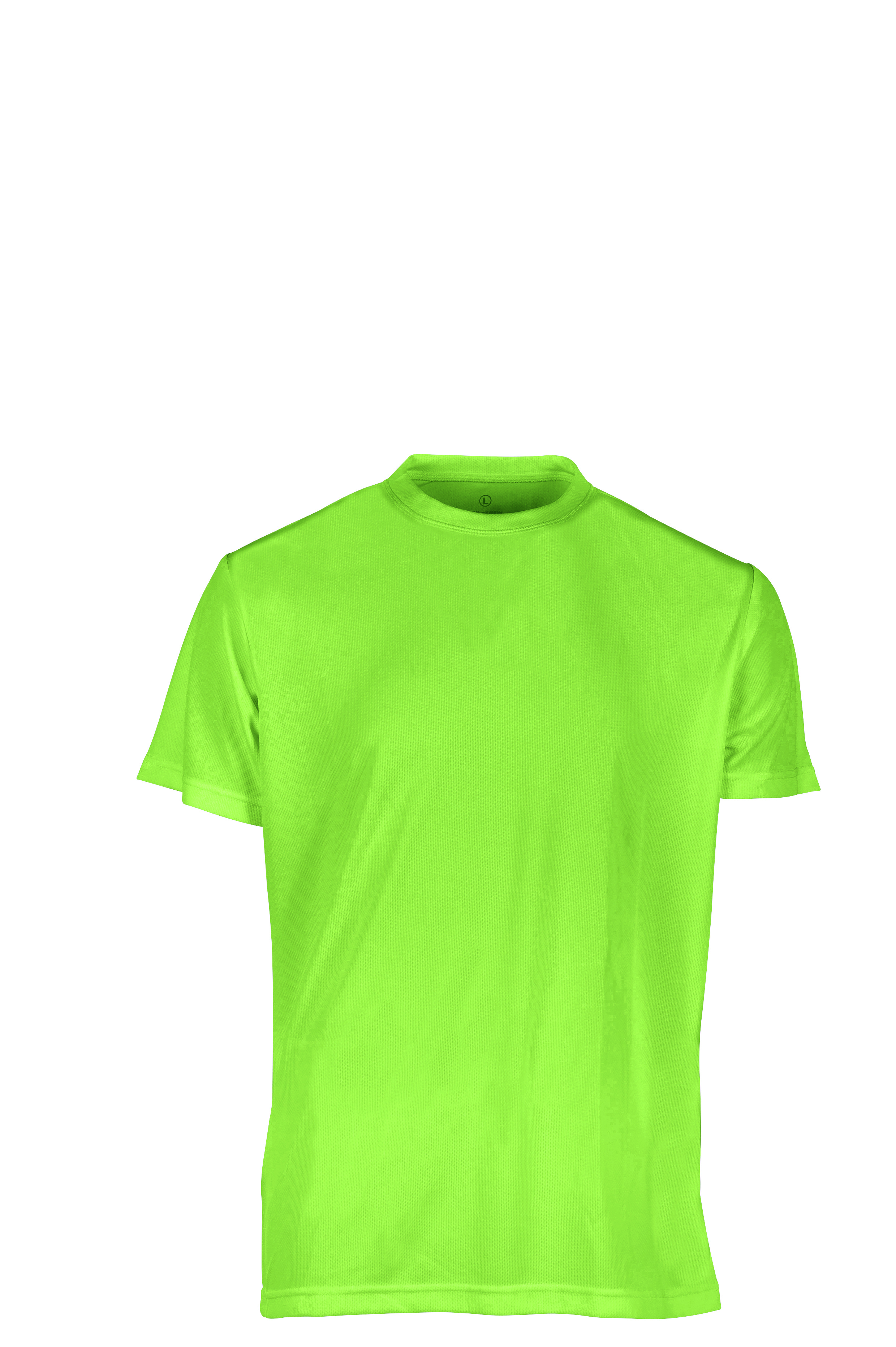 Maglia Sport G/C M/C 100% Pol. 130 gr/m2 Aqua XXS - GR - Fluorescent Green