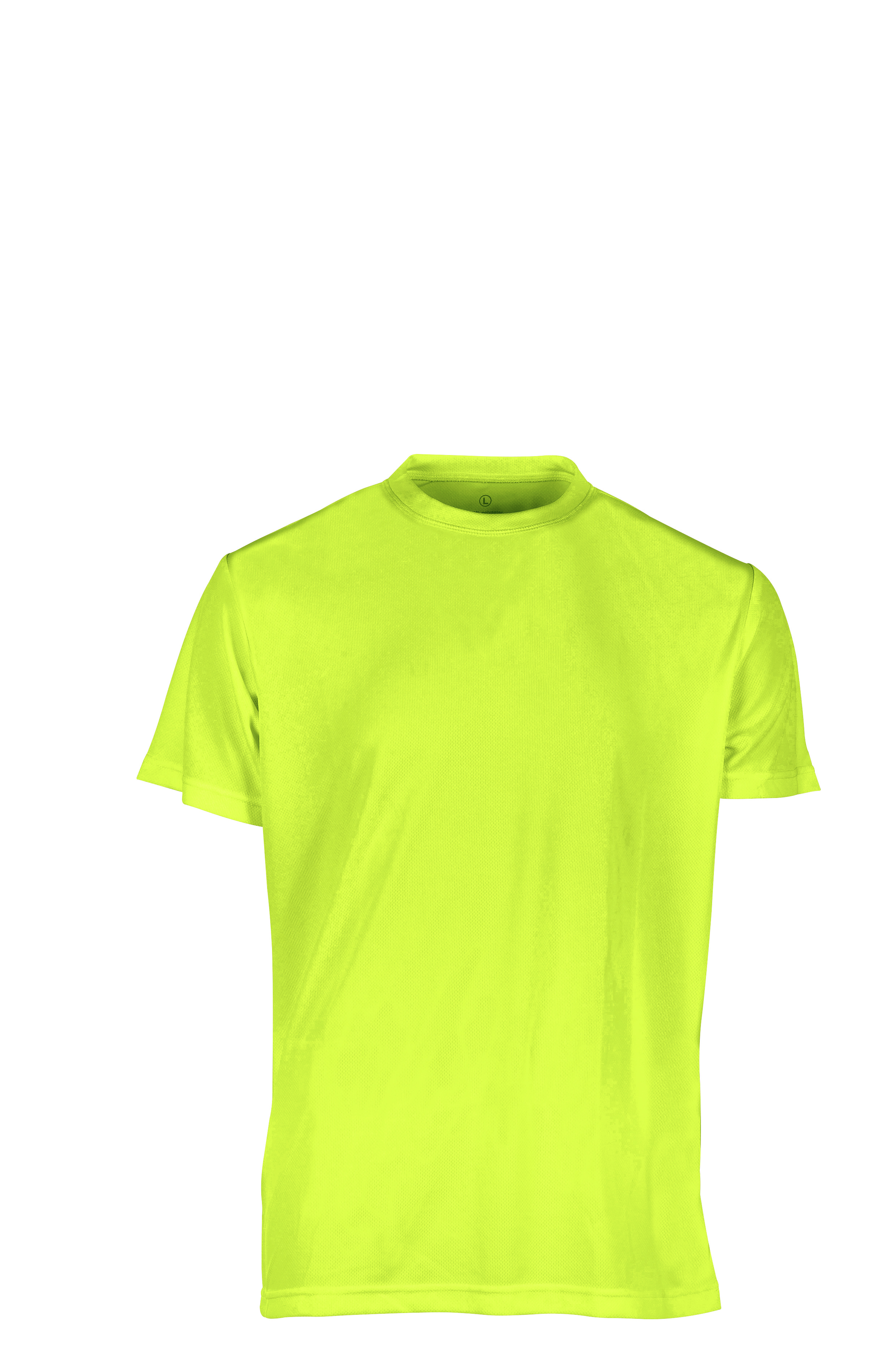 Maglia Sport G/C M/C 100% Pol. 130 gr/m2 Aqua XXS - YE - Fluorescent Yellow
