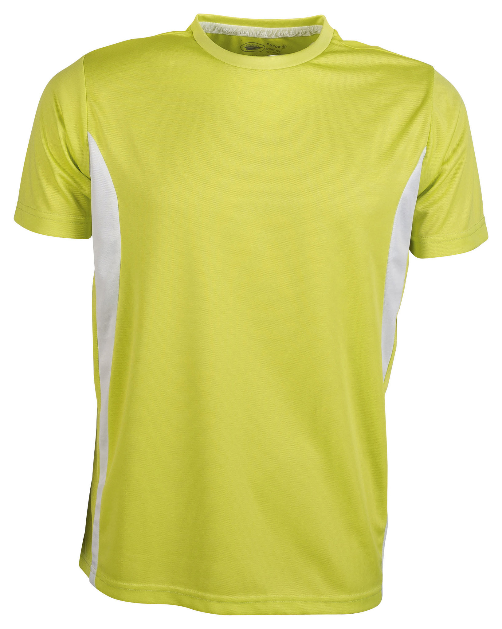 Sport Tee Maglia Contrast M/C 100% Poly 140 gr/m2 Azure/White S - light lime