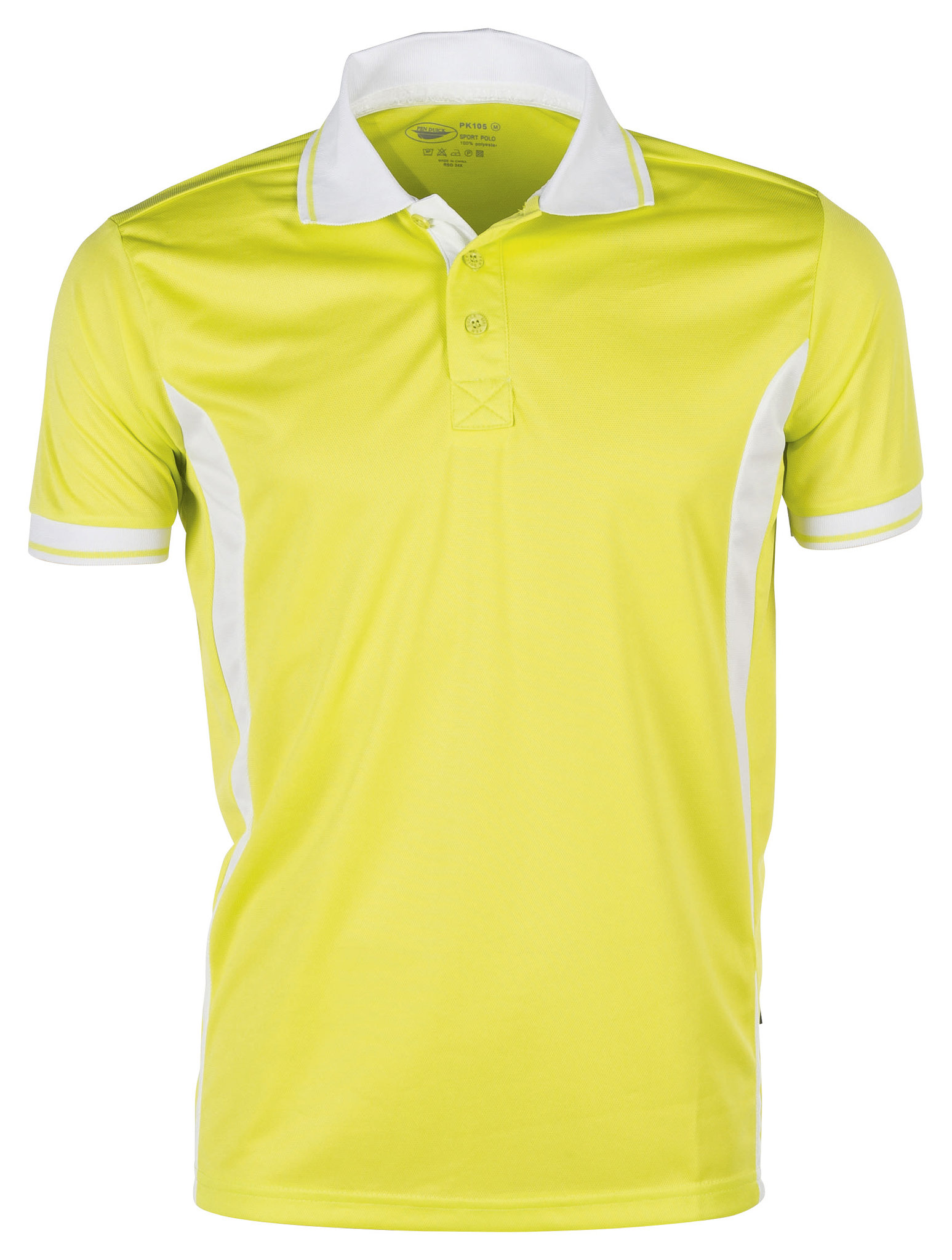 Sport Polo Contrast M/C 100% Poly 140 gr/m2 Black/Titanium S - LL - Light lime