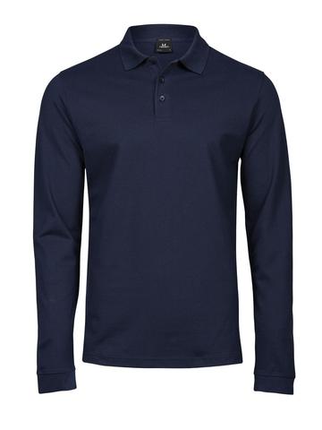 Luxury Stretch Long Sleeve Polo - 003 - NAVY
