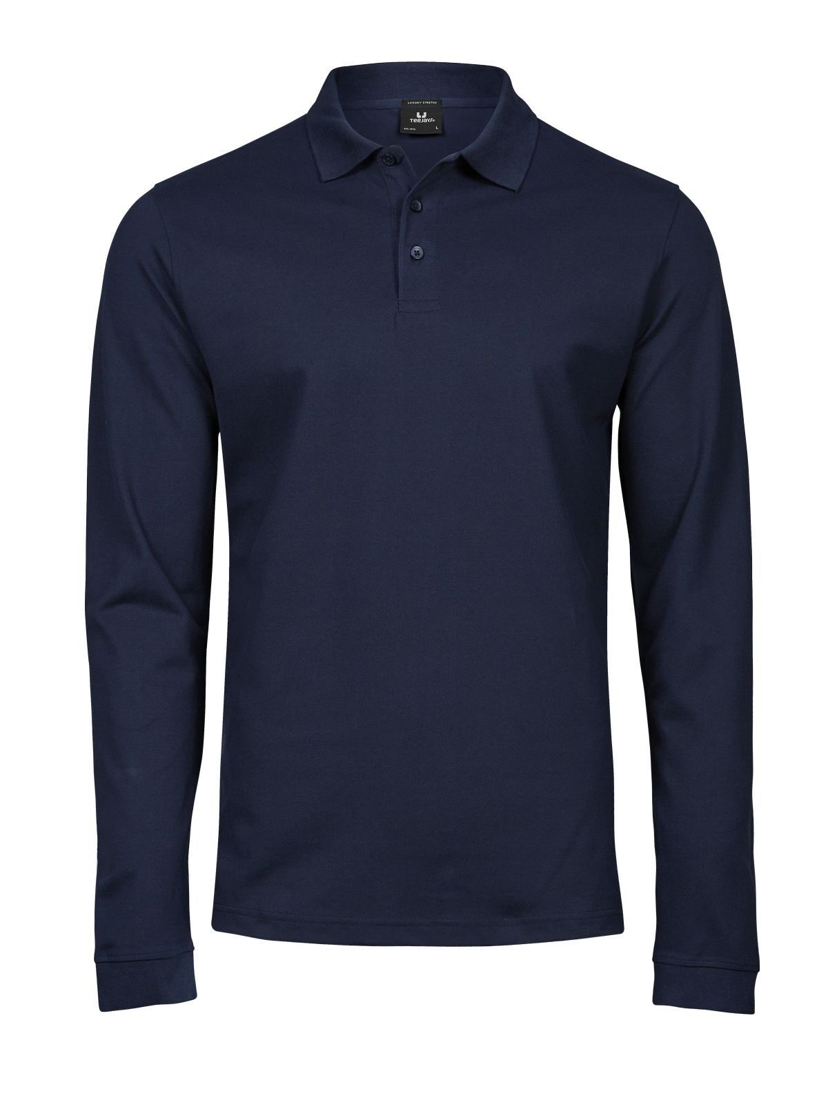 Men´s Luxury Stretch Long Sleeve Polo - 003 - Navy