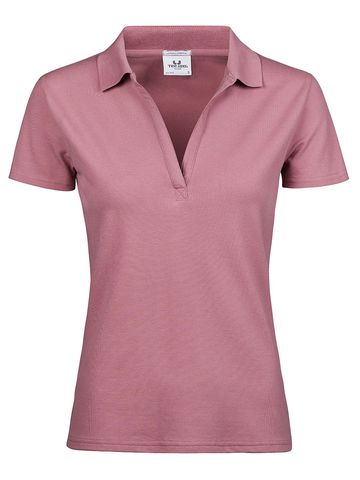 Women Luxury Stretch V Polo - 052 - ROSE