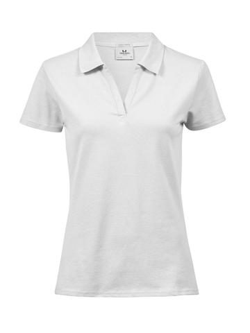 Women Luxury Stretch V Polo - 001 - white