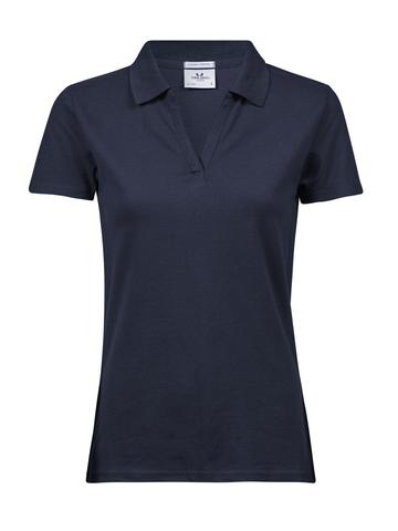 Women Luxury Stretch V Polo - 003 - NAVY