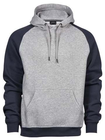 Two-Tone Hooded Sweatshirt - 203 - HEATHER NAVY - NAVY