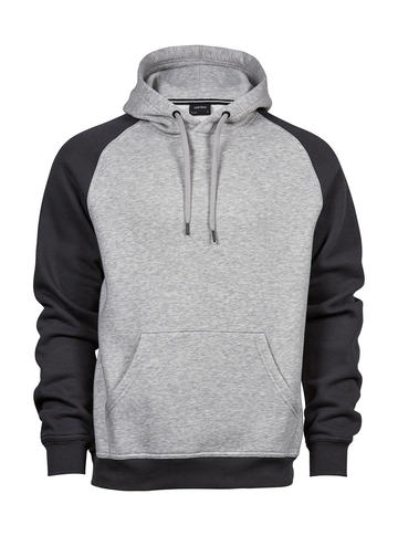 Two-Tone Hooded Sweatshirt - 155 - HEATHER-DARK GREY