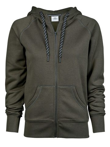 Ladies Fashion Full Zip Hood - 058 - DEEP GREEN