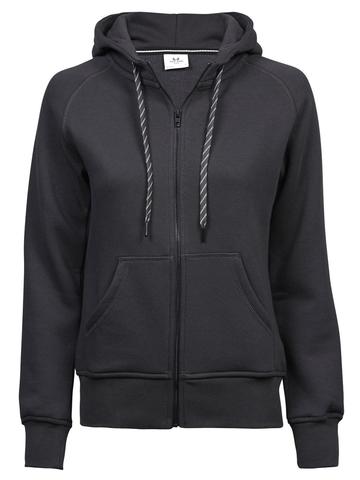 Ladies Fashion Full Zip Hood - 005 - Dark Grey