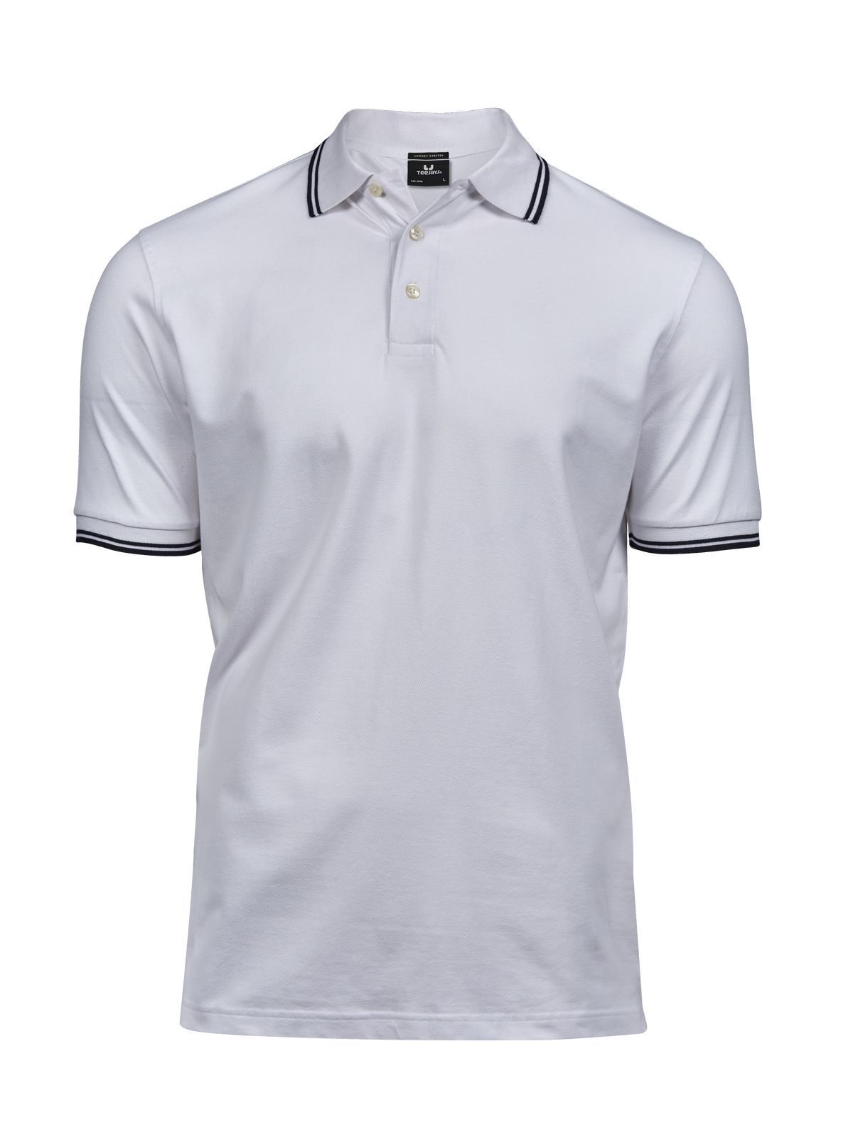 Men´s Luxury Stripe Stretch Polo - 321 - Navy