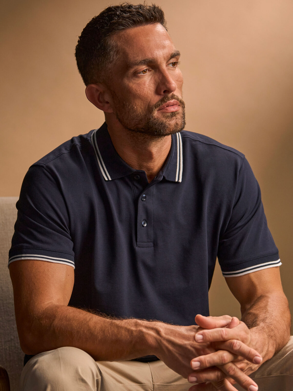 Men´s Luxury Stripe Stretch Polo