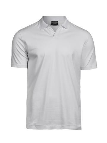 Luxury Stretch V-Neck Polo - 001 - white