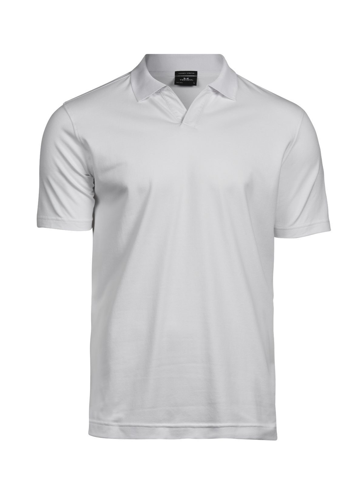 Luxury Stretch V-Neck Polo - 001 - White