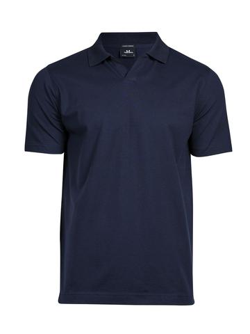 Luxury Stretch V-Neck Polo - 003 - NAVY