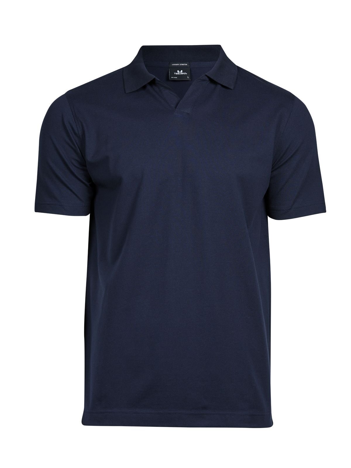 Luxury Stretch V-Neck Polo - 003 - Navy