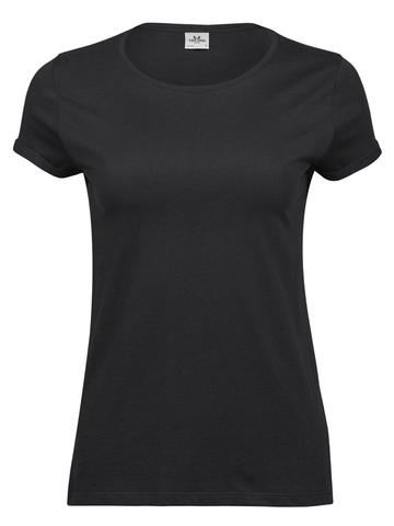 Ladies Roll-Up Tee - 002 - Black