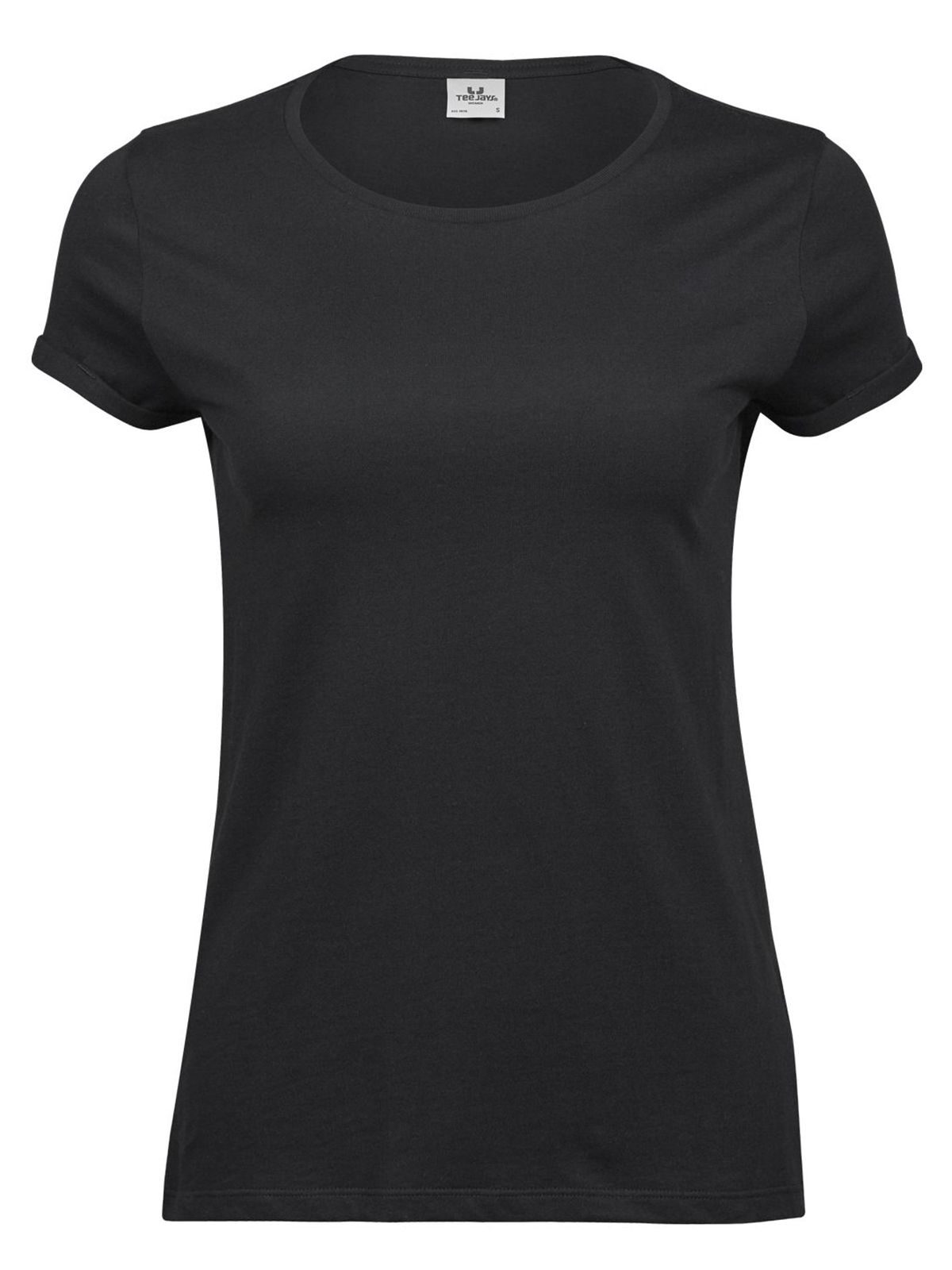 Women´s Roll-Up Tee - 002 - Black