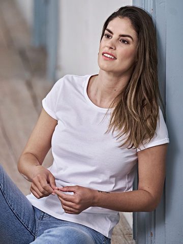 Ladies Roll-Up Tee - Ladies Roll-Up Tee