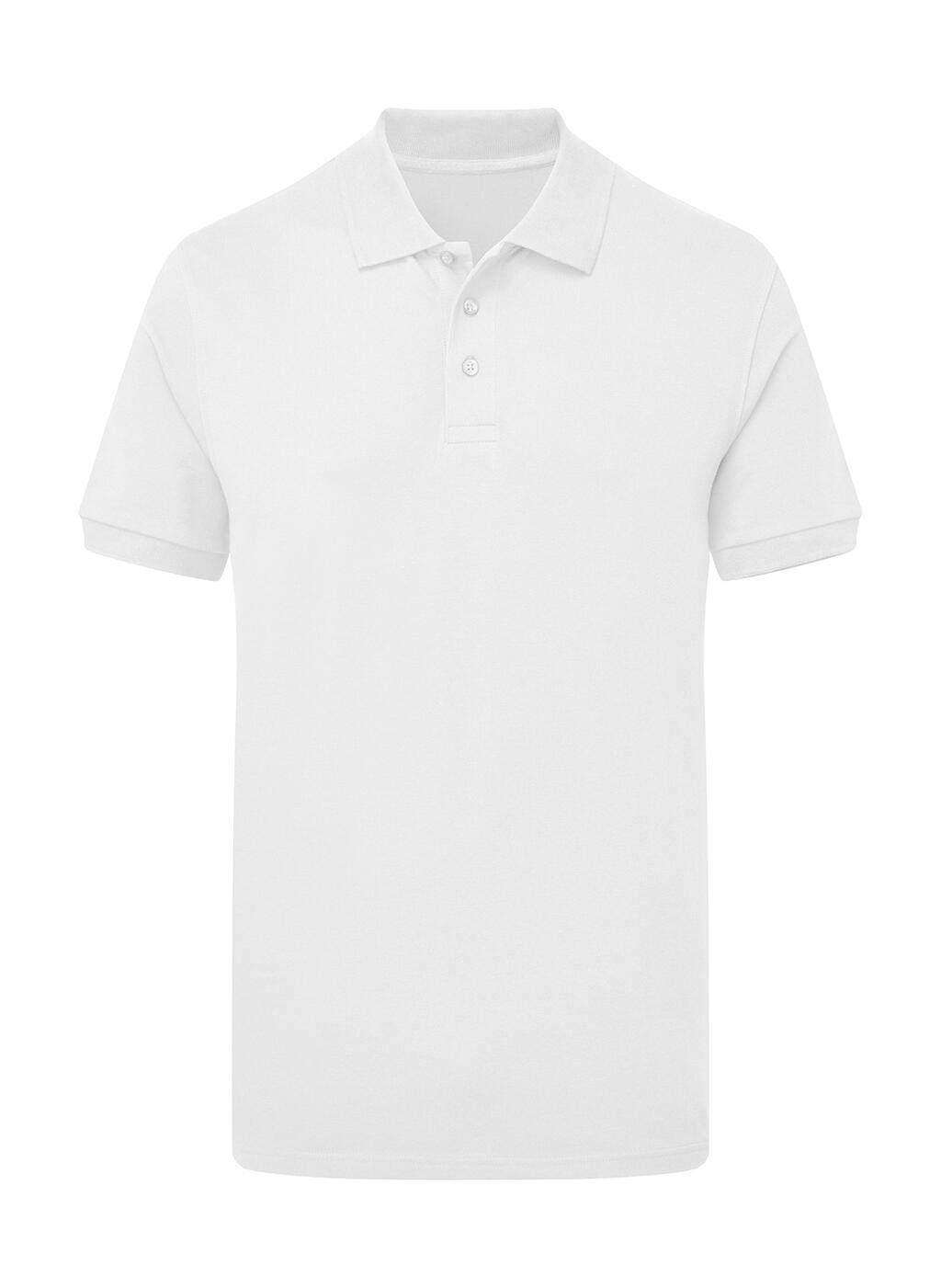 Polo uomo Stretch senza etichetta Signature - White
