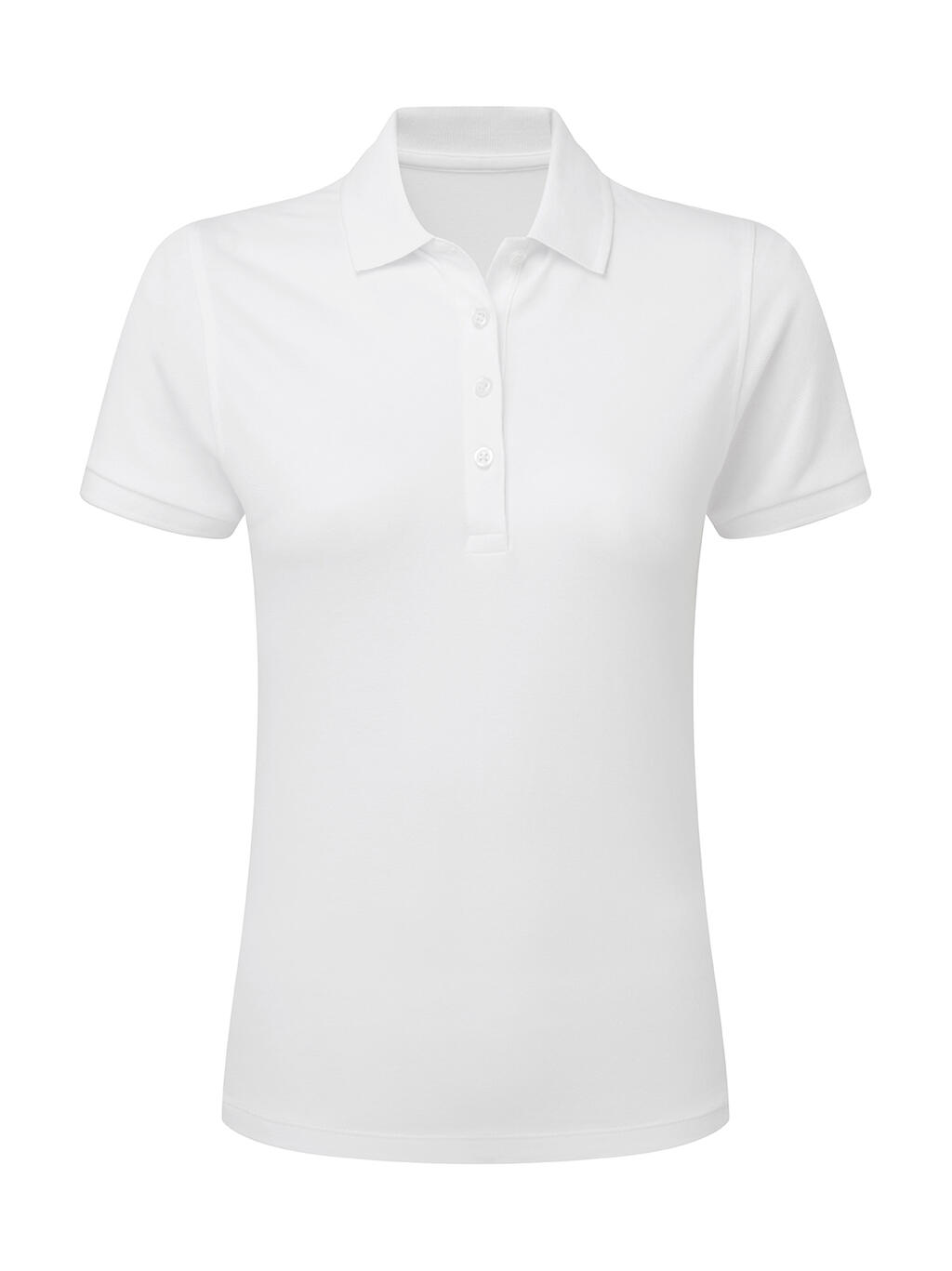Polo donna Stretch senza etichetta Signature - White