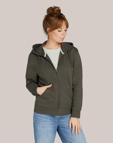 Felpa zip e cappuccio senza etichetta Signature