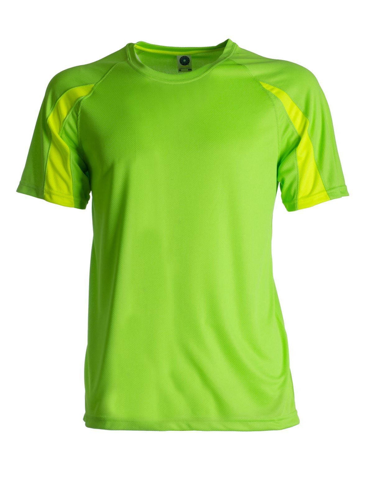 Unisex Contrast Sports T-Shirt - 64 - Fluorescent Yellow