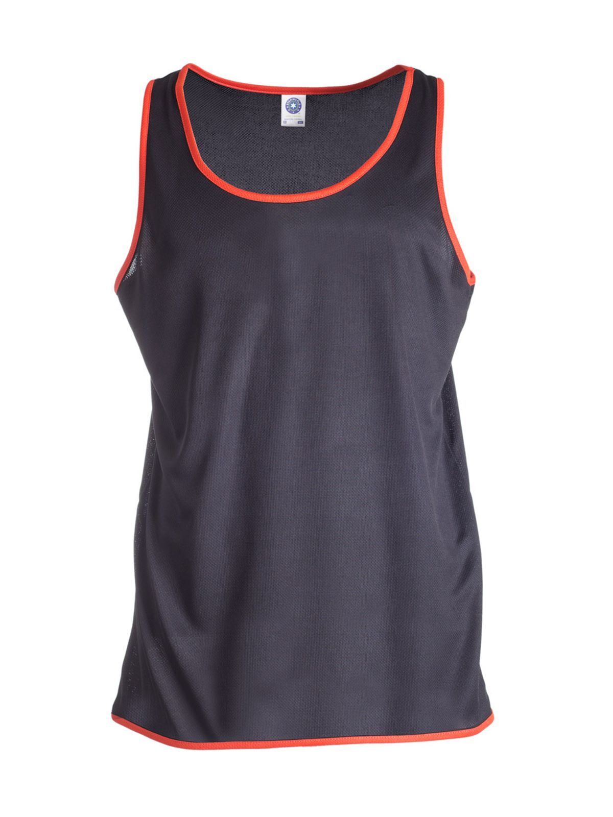 Men´s Contrast Sports Vest - Black/Fiesta Red