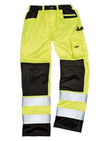 Safety Cargo Trousers - 394 - Fluorescent Yellow