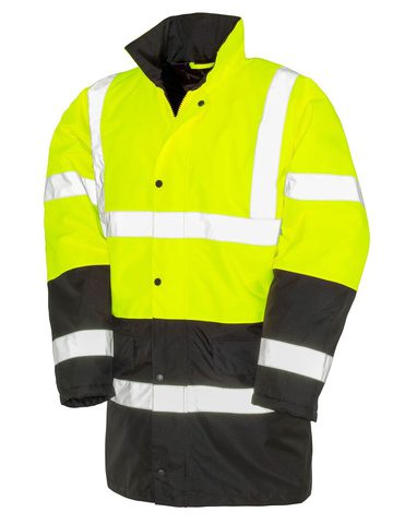 Motorway 2-Tone Safety Coat - YEBK - YELLOW-BLACK