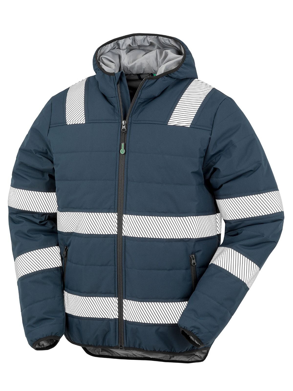 Recycled Ripstop Padded Safety Jacket - - NAVY