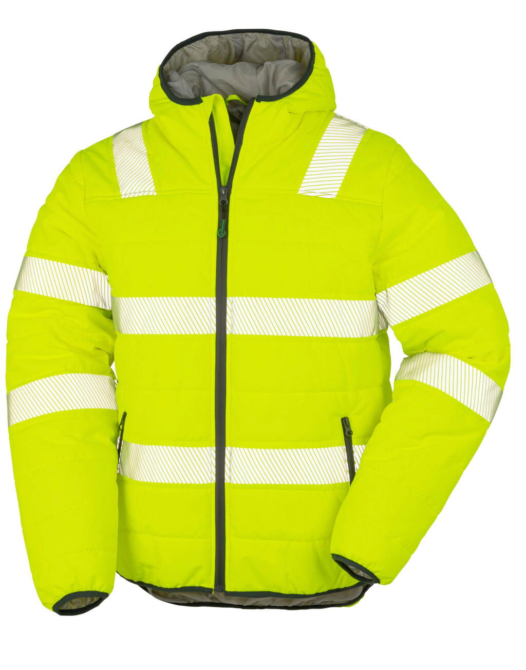 Recycled Ripstop Padded Safety Jacket - FLYE - Flo Yellow