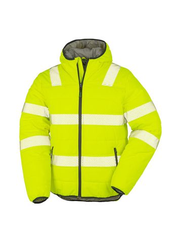 Recycled Ripstop Padded Safety Jacket - FYEL - FLUO YELLOW