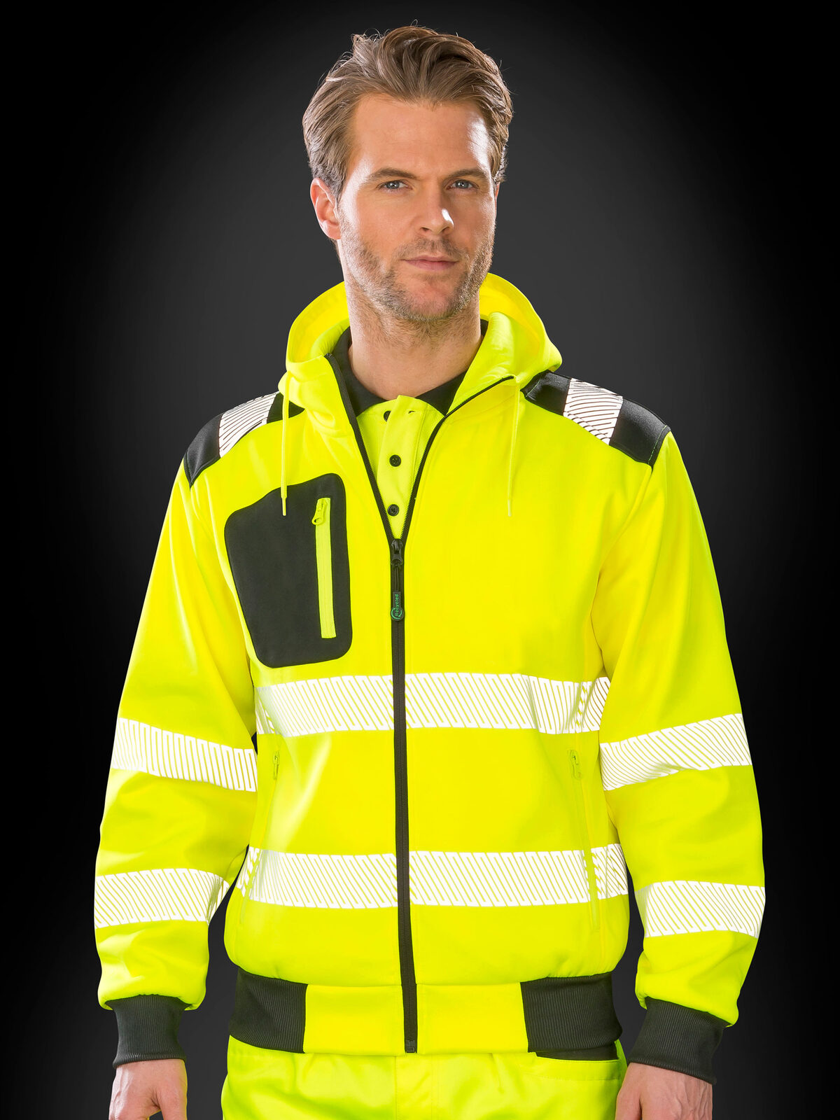 Recycled Zipped Safety Hoody