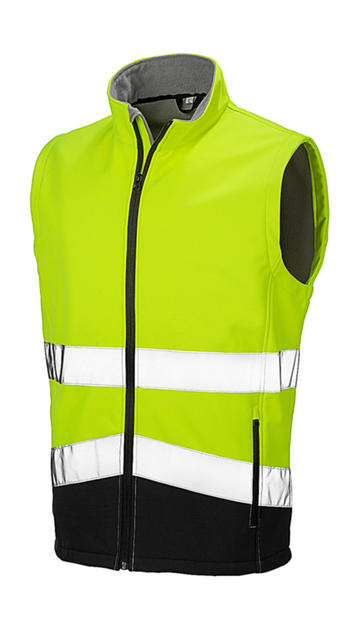 Bodywarmer Softshell Printable Safety  - 394 - Fluorescent Yellow