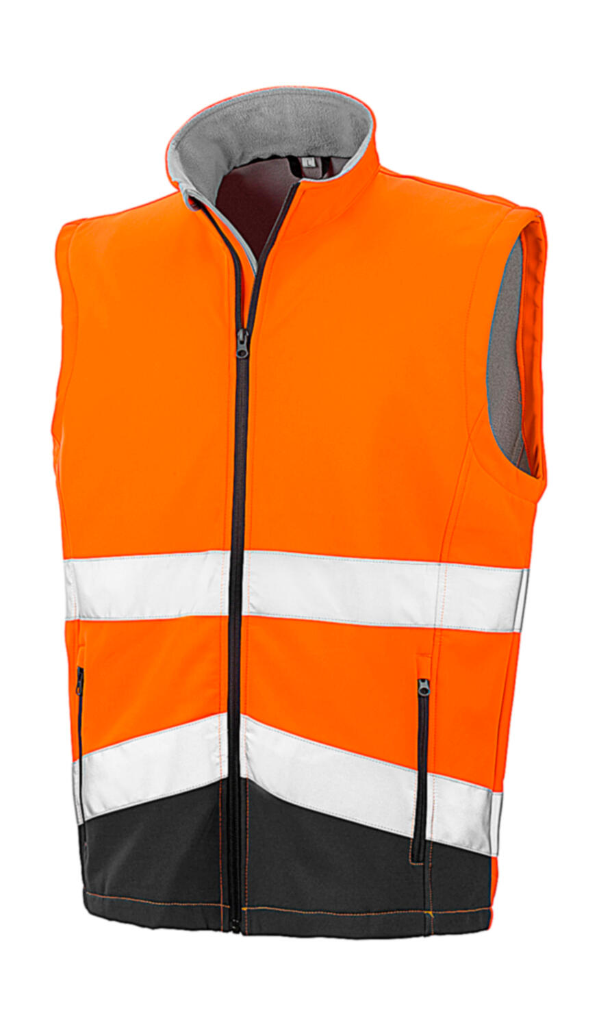 Gilet Softshell Printable Safety - 478 - FLUORESCENT ORANGE-BLACK