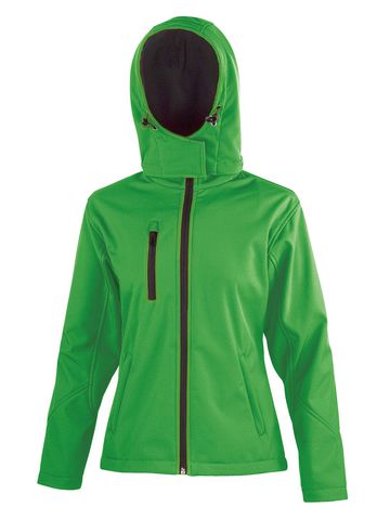 Softshell donna TX Performance con cappuccio - 554 -  VIVID GREEN - BLACK