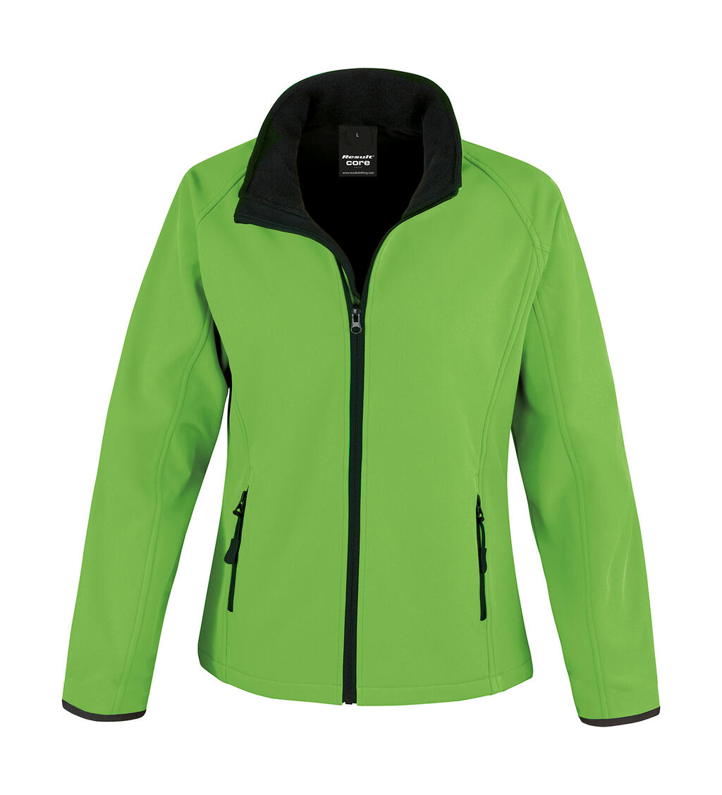 Giacca Softshell donna stampabile - Vivid Green/Black