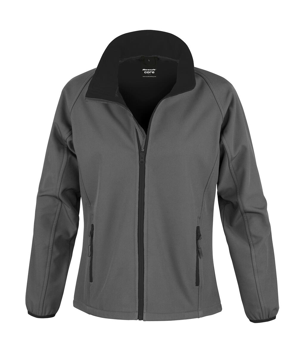 Giacca Softshell donna stampabile - 188 - CHARCOAL-BLACK