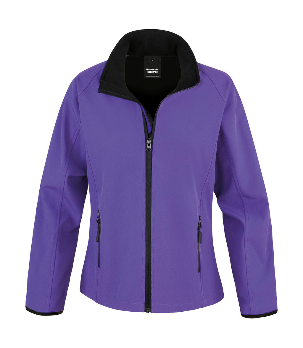 Giacca Softshell donna stampabile - 371 - PURPLE-BLACK