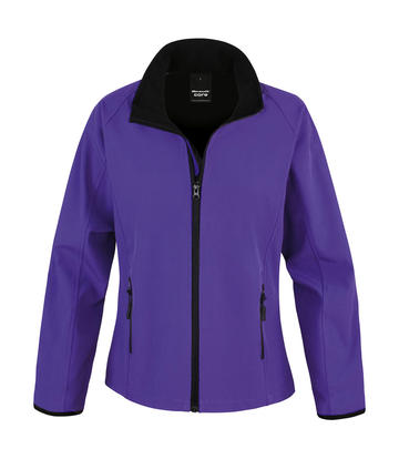 Women Printable Softshell - 371 - PURPLE-BLACK