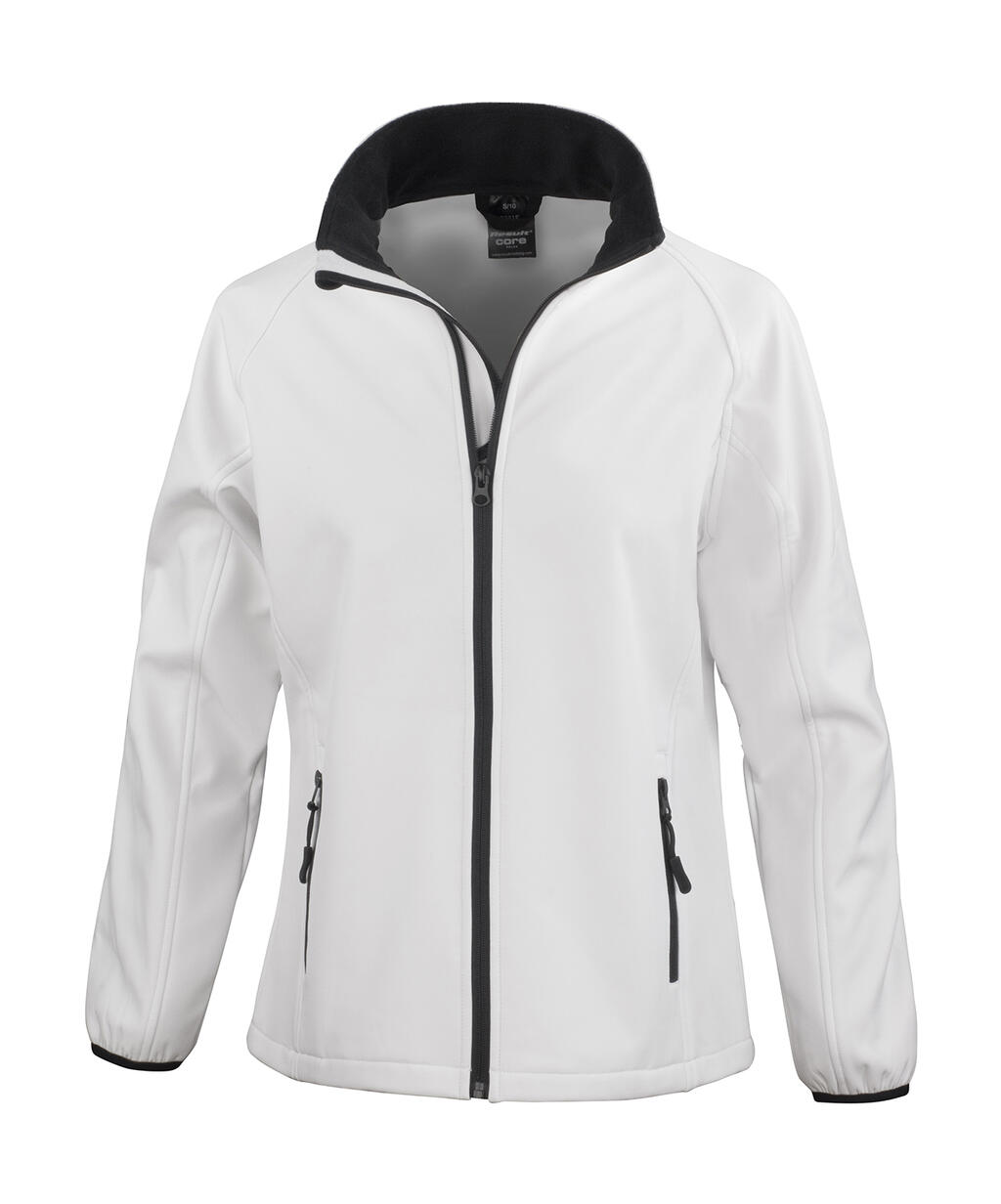 Giacca Softshell donna stampabile - 056 - WHITE-BLACK
