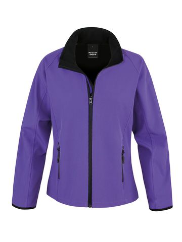 Women Printable Softshell - PUBK - PURPLE-BLACK