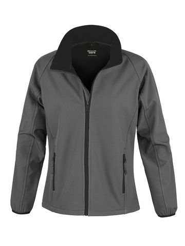 Women Printable Softshell - CHBK - CHARCOAL-BLACK