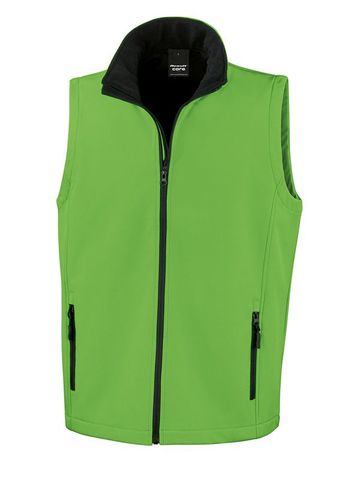 Printable Softshell Bodywarmer - 554 -  VIVID GREEN - BLACK