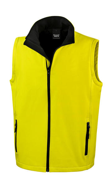 Printable Softshell Bodywarmer - 657 - YELLOW-BLACK