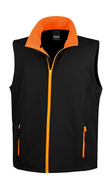 Printable Softshell Bodywarmer - 178 - BLACK-ORANGE