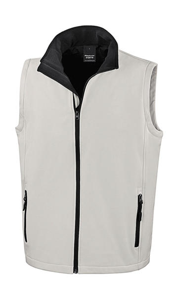 Printable Softshell Bodywarmer - 056 - WHITE-BLACK