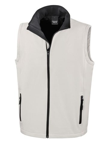 Printable Softshell Bodywarmer - WHBK - WHITE-BLACK